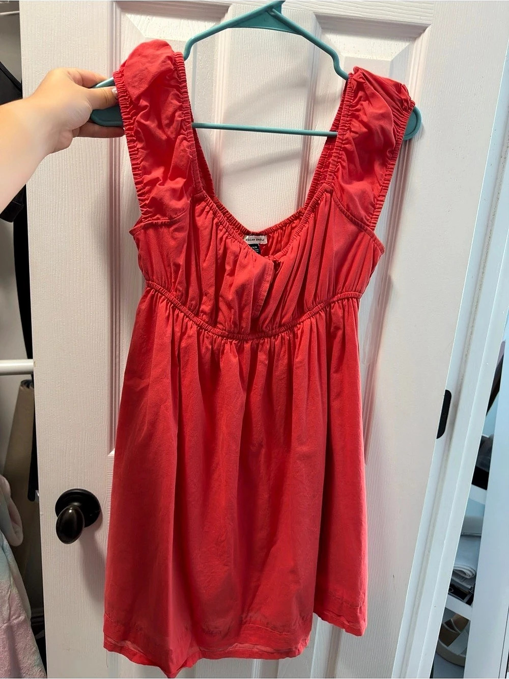 American Eagle Coral Dress Size Medium Like New